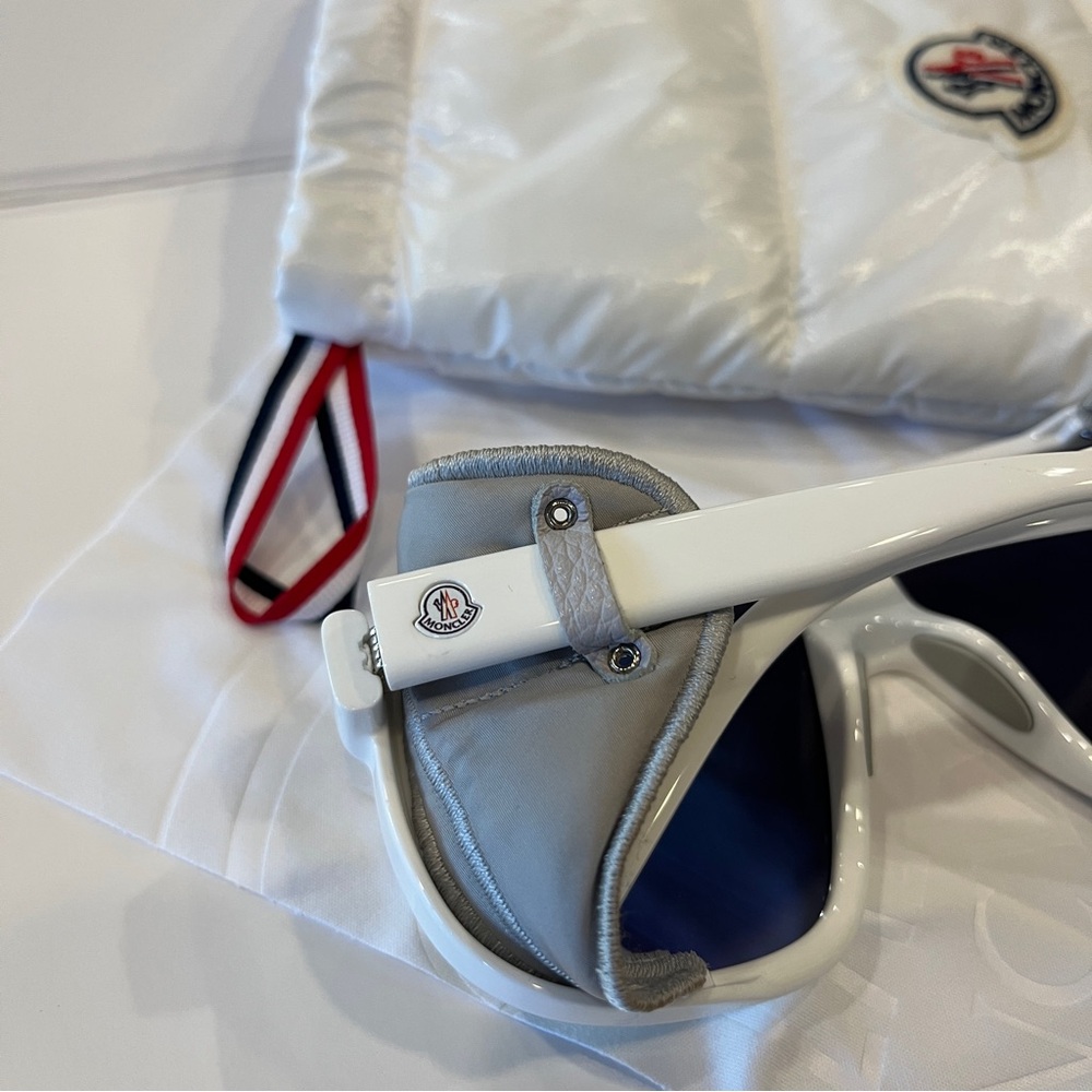 MONCLER “Diffractor” ML 0206 white shield sunglasses, 100% AUTHENTIC, NEW!! - Picture 2 of 11